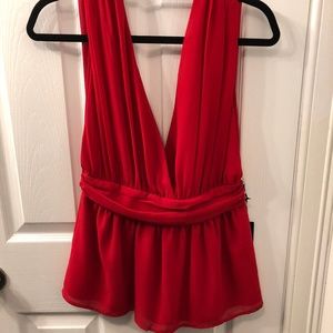 Lulus My Joy Red Peplum Top